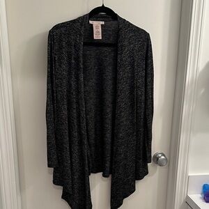 Philosophy black with white flecks Drape Cardigan